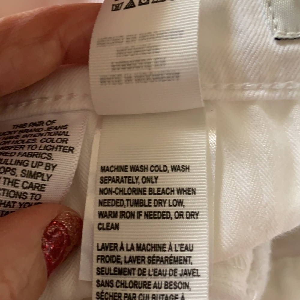 NWT Lucky Brand size 14 white Ava crop jeans - Picture 8 of 8